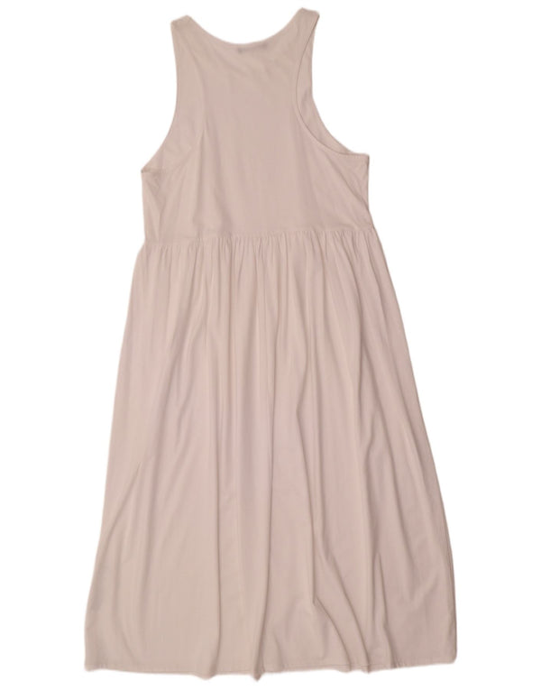 Zara Mujer Maxi Vestido Sin Mangas ES 40 XL Algodón Blanco