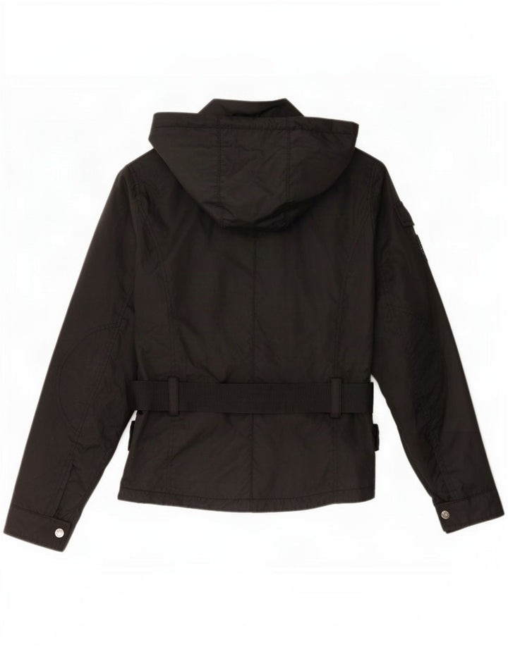 Refrigue Chaqueta utilitaria con capucha para mujer UK 12 Medium Black Nylon