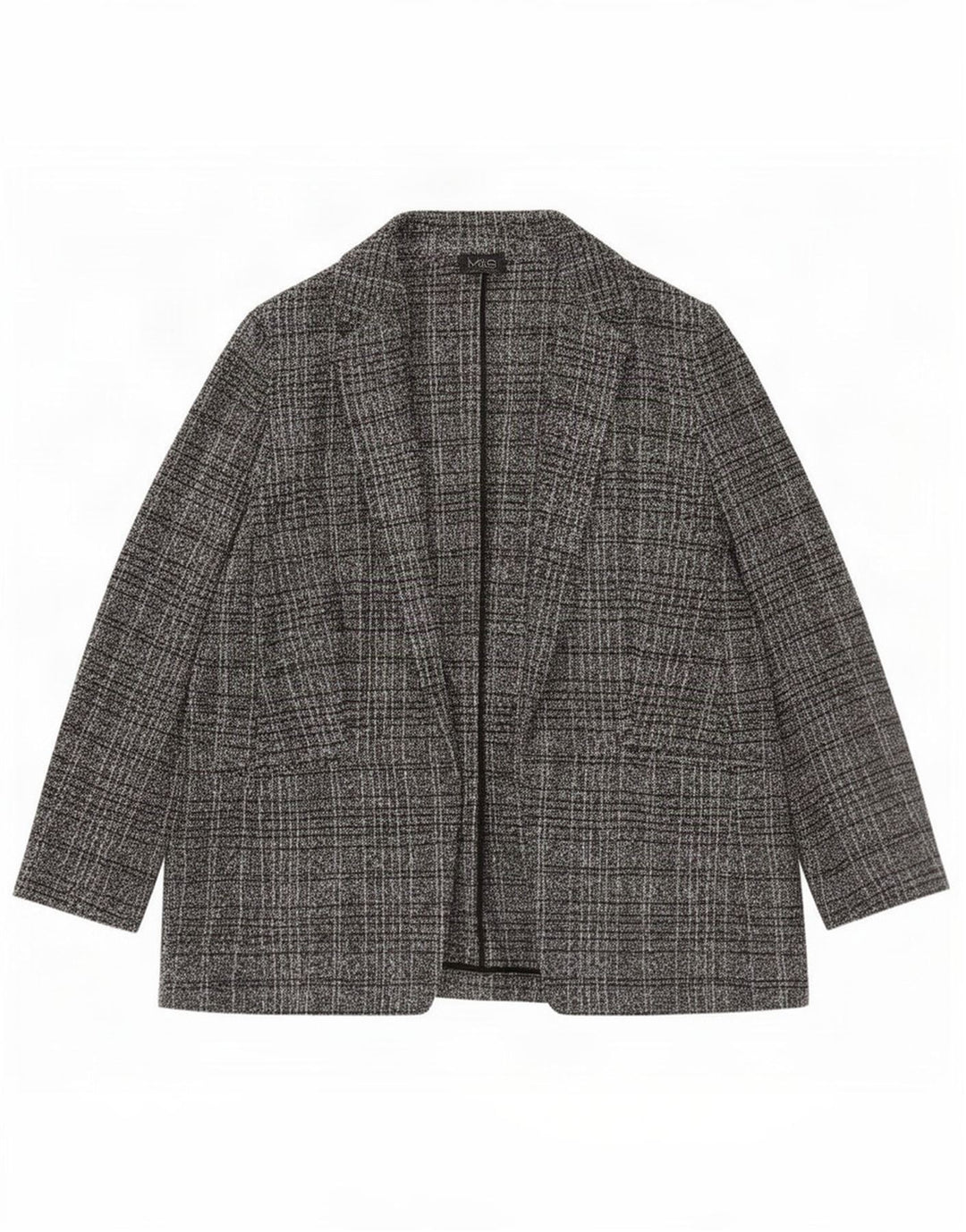 Marks & Spencer Chaqueta tipo blazer abierta para mujer UK 46 Grande Poliéster a cuadros negros