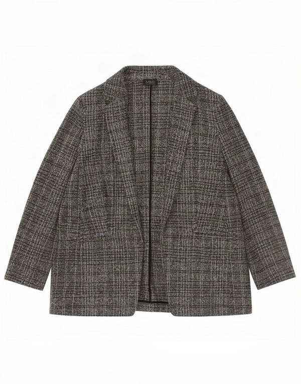 Marks & Spencer Chaqueta tipo blazer abierta para mujer UK 46 Grande Poliéster a cuadros negros