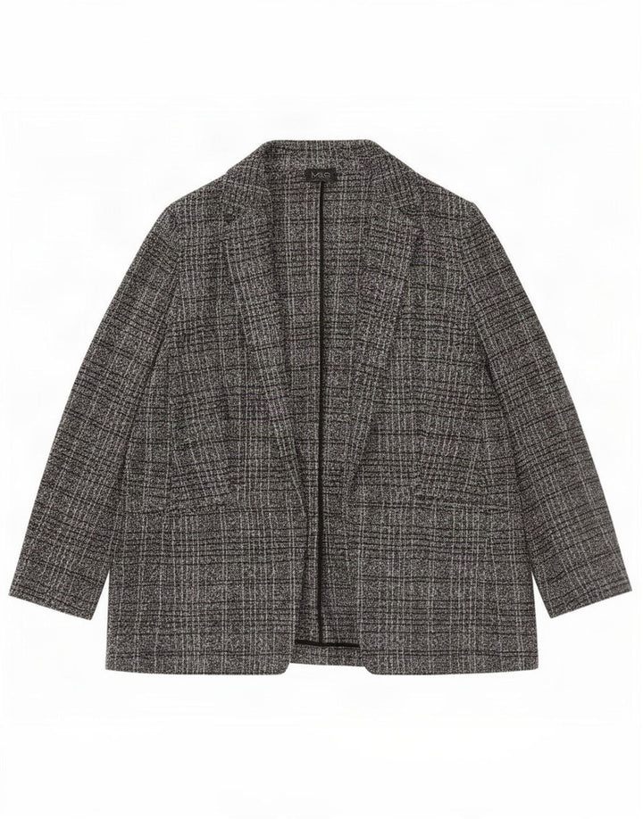 Marks & Spencer Chaqueta tipo blazer abierta para mujer UK 46 Grande Poliéster a cuadros negros