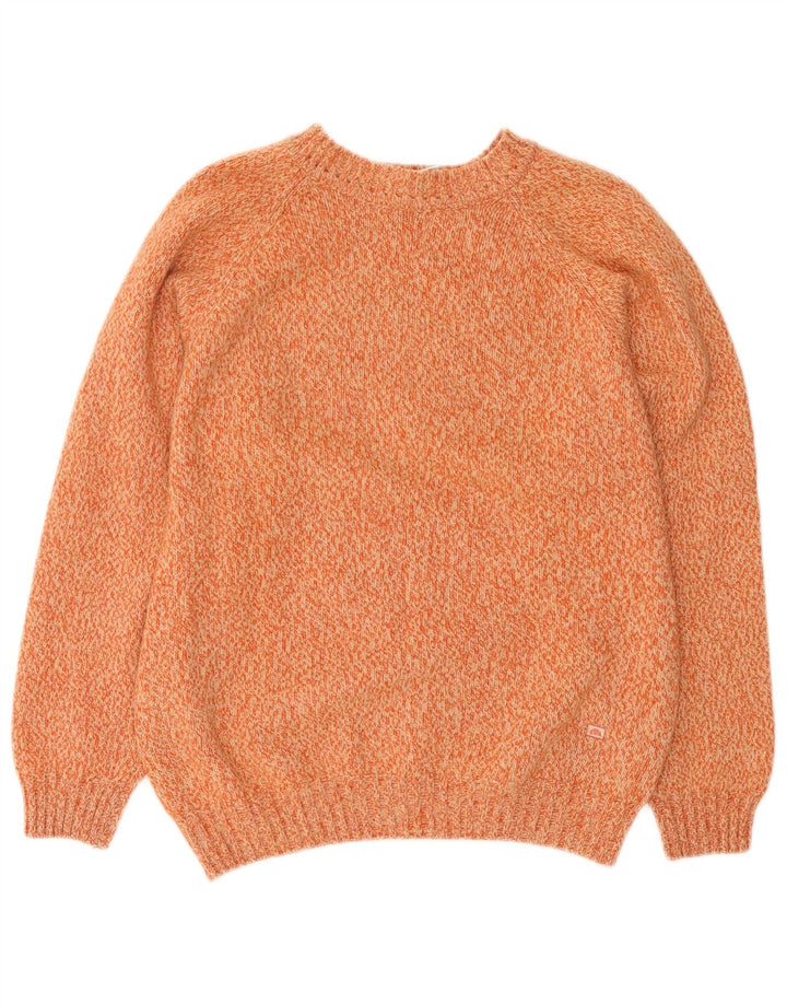 Ellesse Jersey De Cuello Redondo Para Hombre De Lana Moteada Naranja Grande