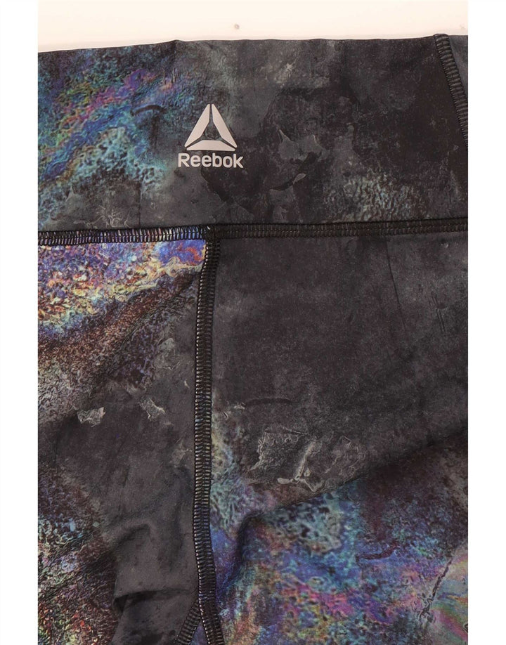 Leggings Reebok para mujer UK 12 Medium Black Tie Dye