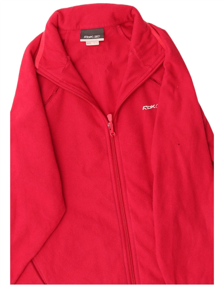 REEBOK Chaqueta polar para mujer UK 10 Small Red Poliéster