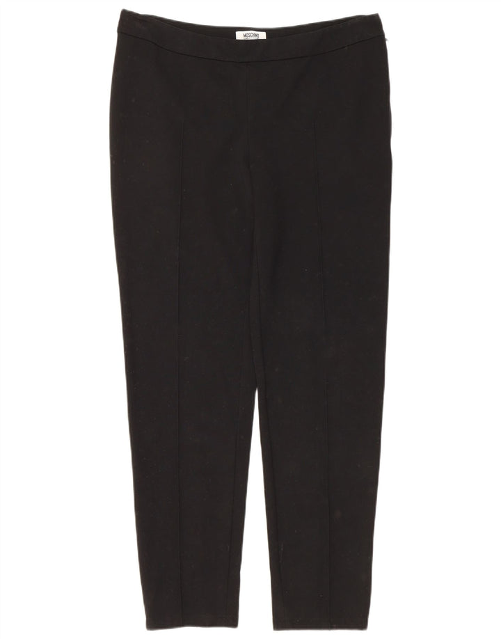 MOSCHINO Pantalones informales baratos y elegantes para mujer UK 12 Medium W32 L29 Negro