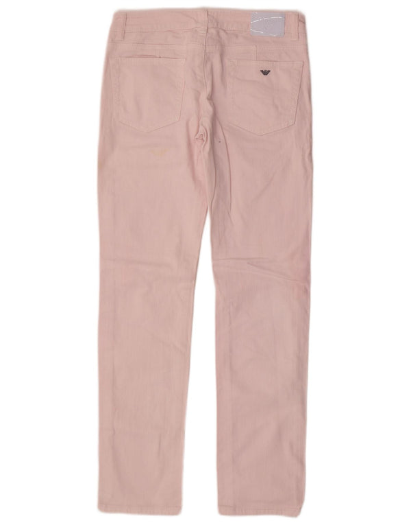 Armani - Pantalones informales ajustados para niña adolescente, 13-14 años, W28 L30, algodón rosa