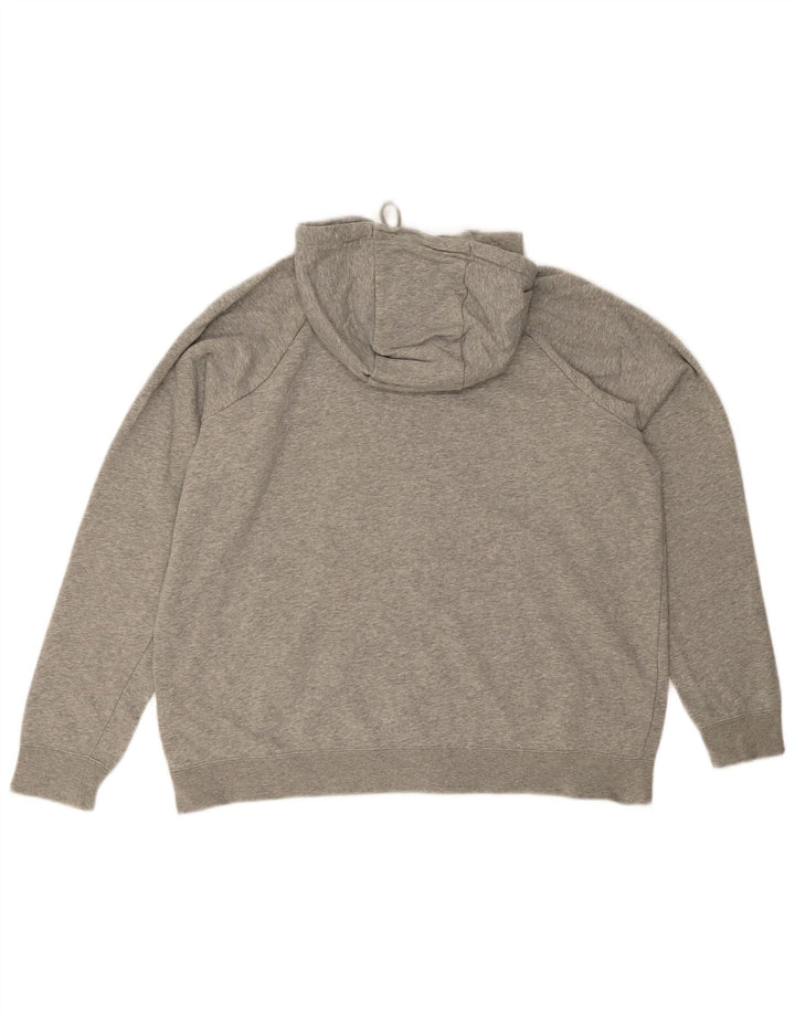 NIKE Mens Zip Hoodie Sweater XL Grey Cotton