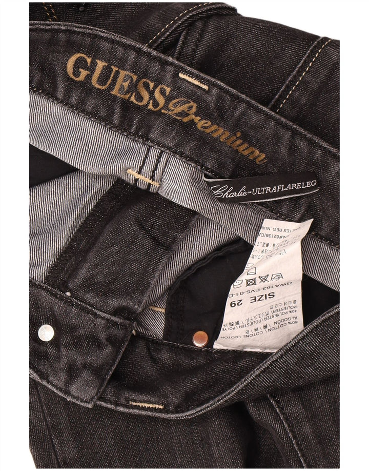 Vaqueros Guess Mujer Acampanados W29 L32 Algodón Negro