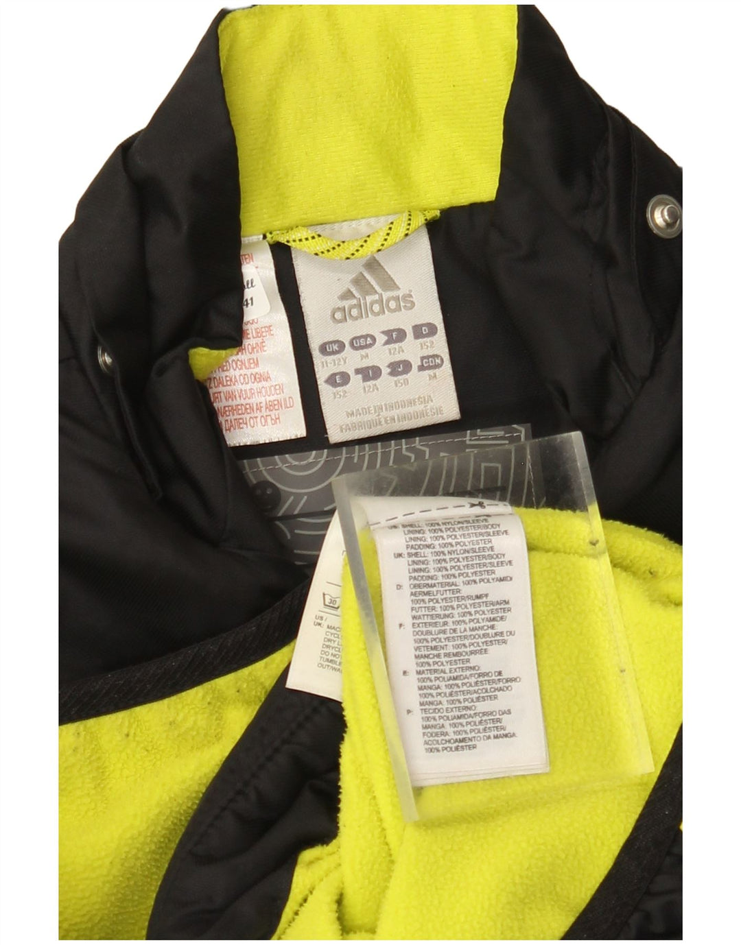 ADIDAS Chaqueta de chándal para niño 11-12 años Nylon color block negro