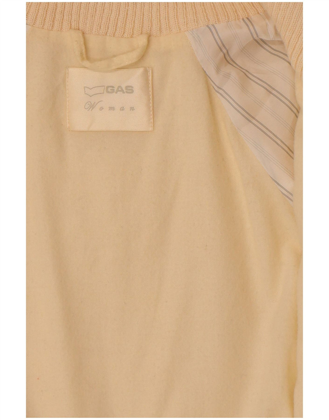 Abrigo de piel sintética para mujer Gas UK 44 Medium Off White