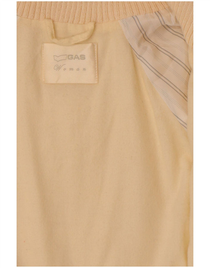 Abrigo de piel sintética para mujer Gas UK 44 Medium Off White