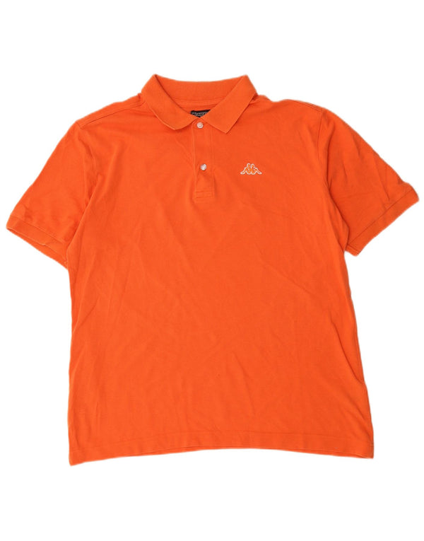 Polo Kappa Hombre Naranja Medio Algodón