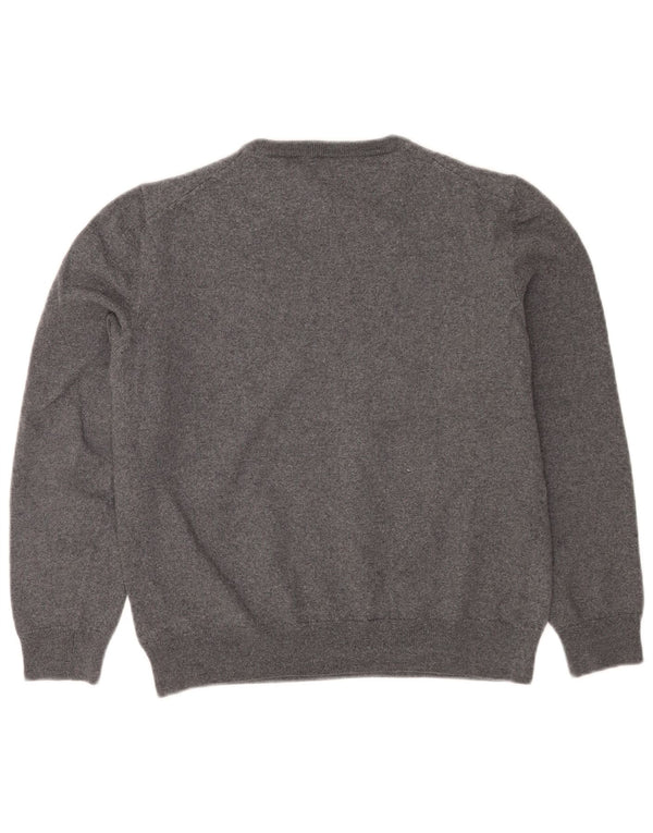 Hugo Boss - Jersey de cuello redondo para mujer, talla 40, XL, lana virgen gris