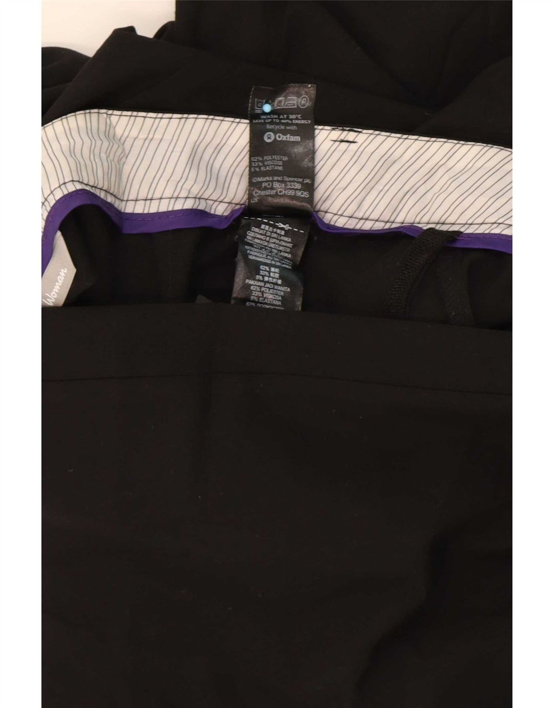Marks & Spencer Pantalones de traje con corte de bota para mujer UK 10 Small W31 L30 Negro