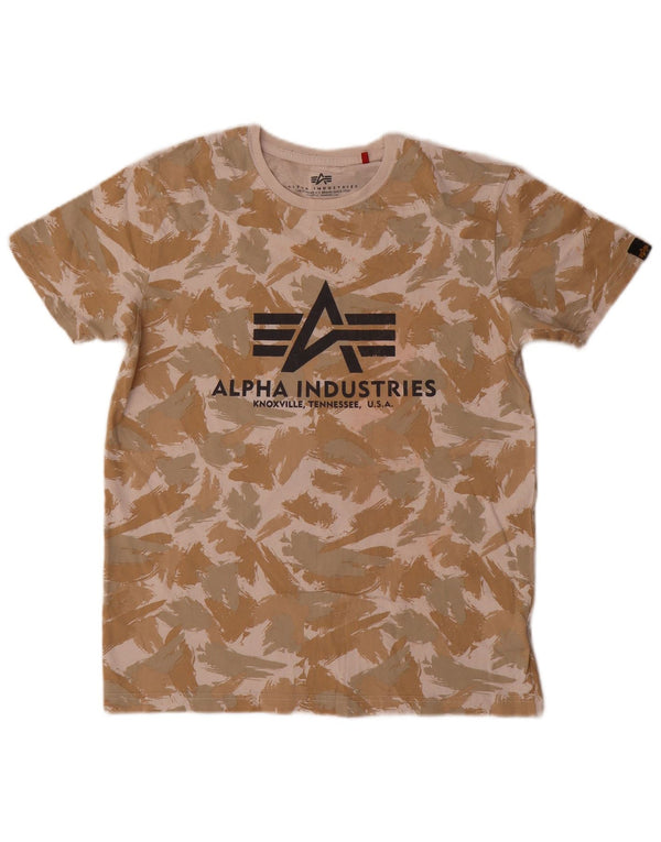 Alpha Industries - Camiseta gráfica para hombre, talla pequeña, algodón multicolor