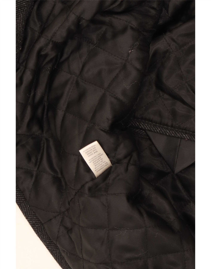 Calvin Klein Chaquetón para hombre UK 40 Lana de espiga gris grande