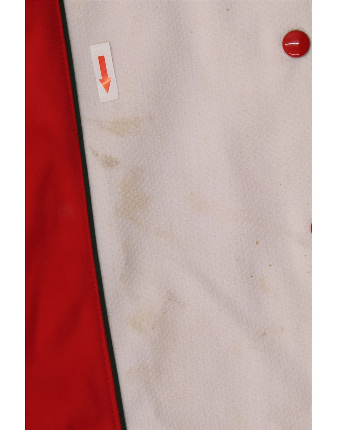 Vintage Mujer Chándal Pantalones IT 40 Pequeño Rojo Colorblock Poliéster