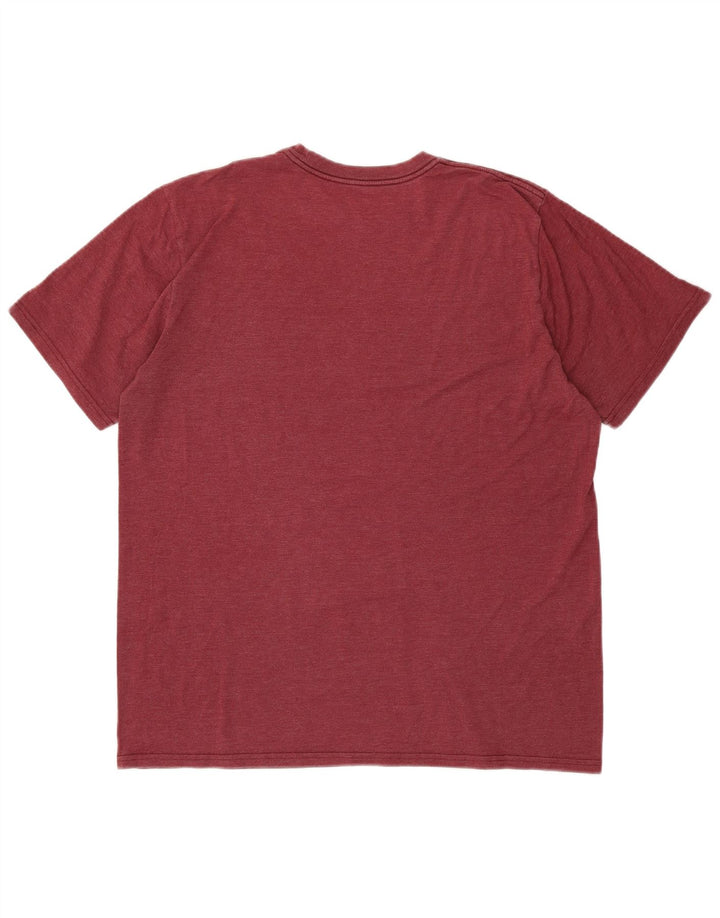 CONVERSE Camiseta con gráfico Chuck Taylor para hombre, color granate mediano