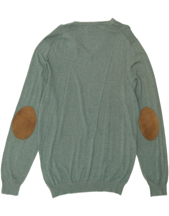 MASSIMO DUTTI Jersey con Cuello en V para Hombre 2XL Algodón Verde