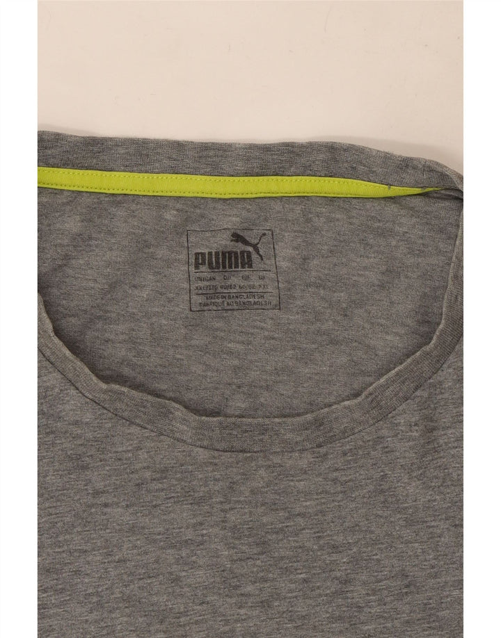Puma Camiseta gráfica para hombre Top 2XL Gris moteado