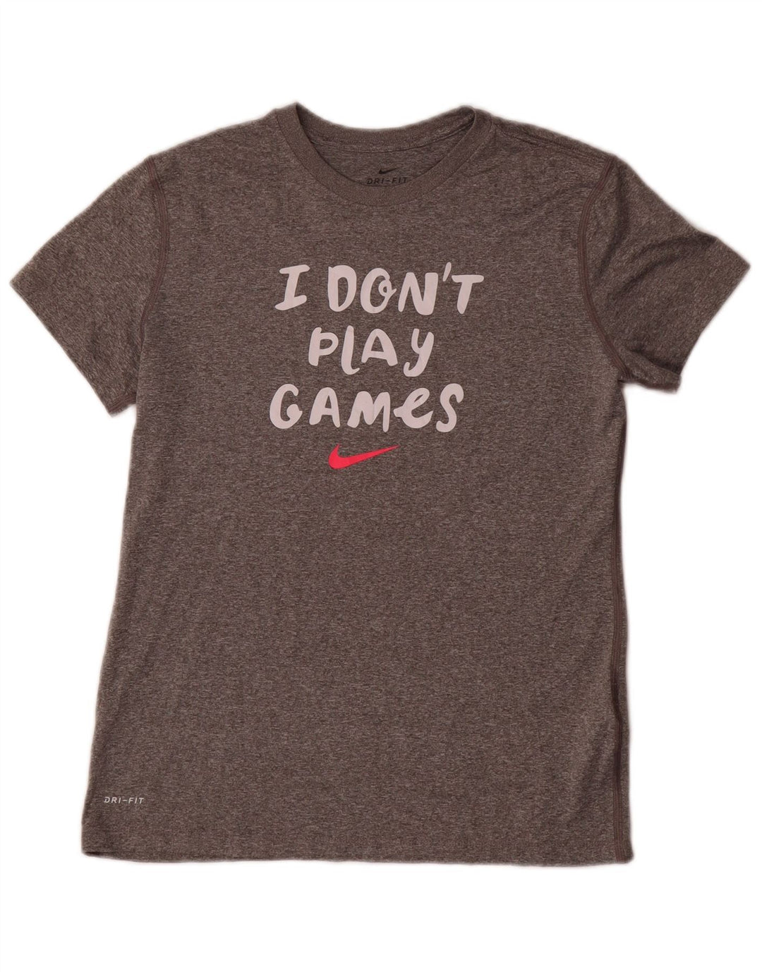 NIKE Camiseta gráfica para niña 13-14 años XL Poliéster moteado gris