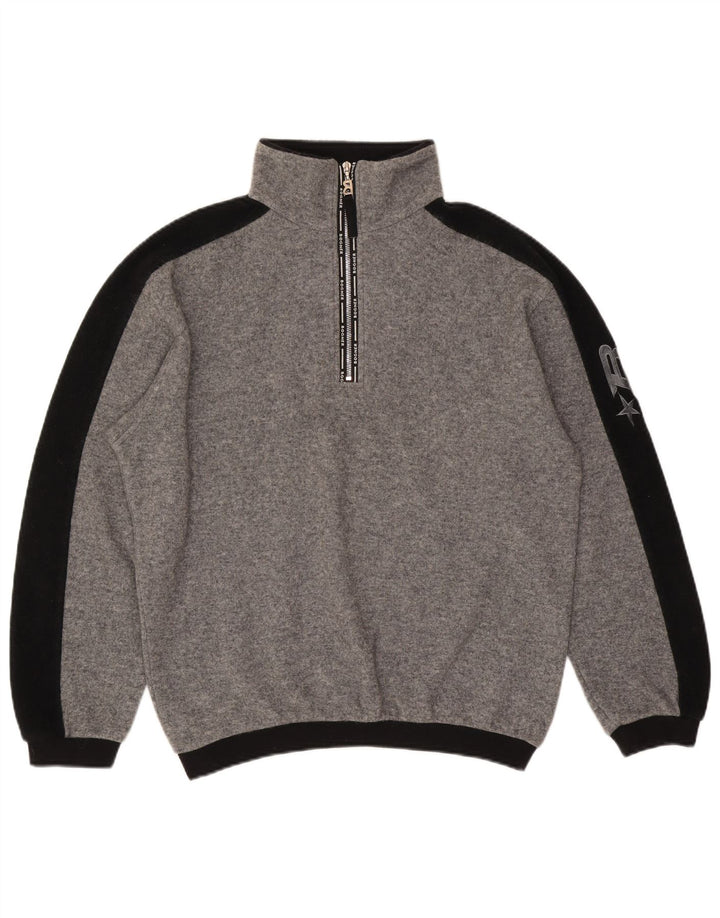 Bogner Hombre Jersey Gráfico Con Cremallera Y Cuello En Lana Gris Grande