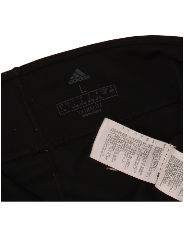 Adidas Mujer Climalite Capri Leggings UK 16/18 Grande Negro Poliéster