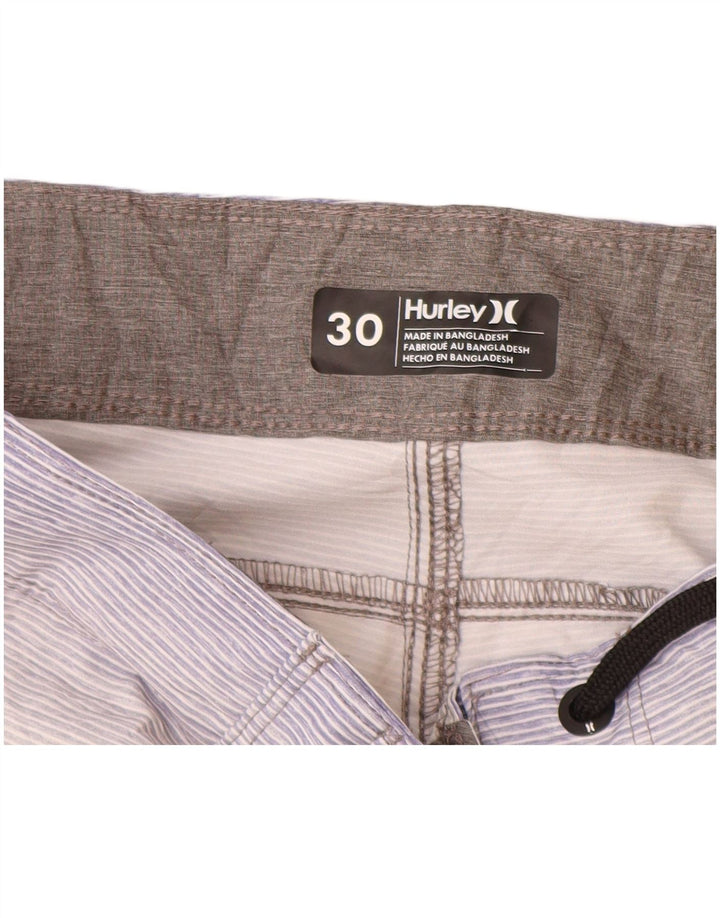 Hurley Hombre Graphic Bañador Shorts Poliéster Color Block Gris Medio