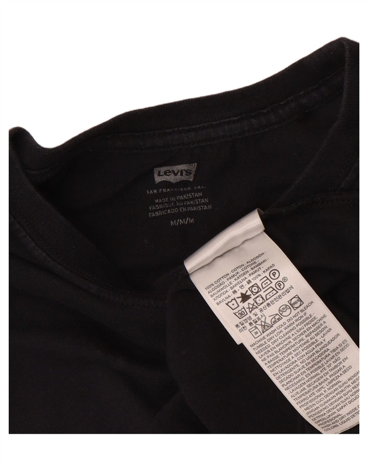 Levi's Top corto para mujer de manga larga UK 44 Algodón azul marino mediano