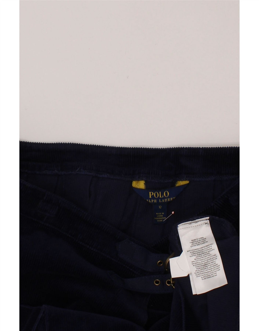 POLO RALPH LAUREN Falda de pana para niña 11-12 años W28 Azul marino Algodón