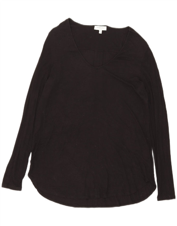 Essentials Top extragrande para mujer de manga larga UK 44 Viscosa negra mediana
