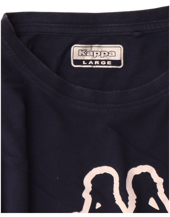 Kappa - Camiseta gráfica para hombre, talla grande, azul marino