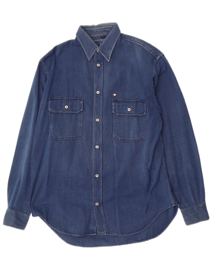 Murphy & Nye Camisa Sailwear para hombre Algodón azul medio