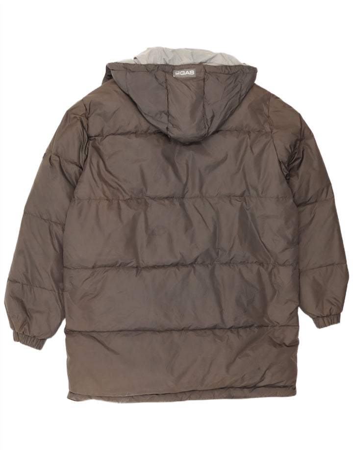 Abrigo acolchado con capucha para hombre Gas UK 40 Large Grey