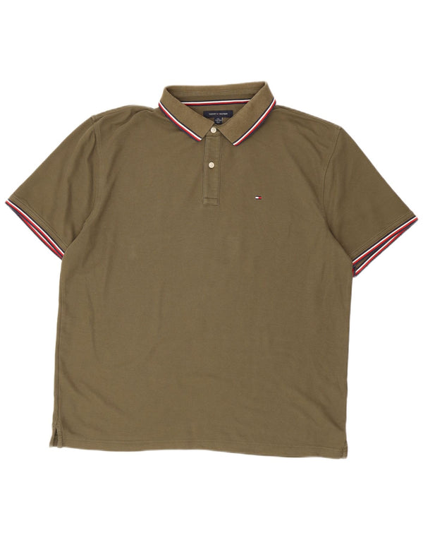 Tommy Hilfiger Polo Regular Fit para Hombre 2XL Algodón Caqui