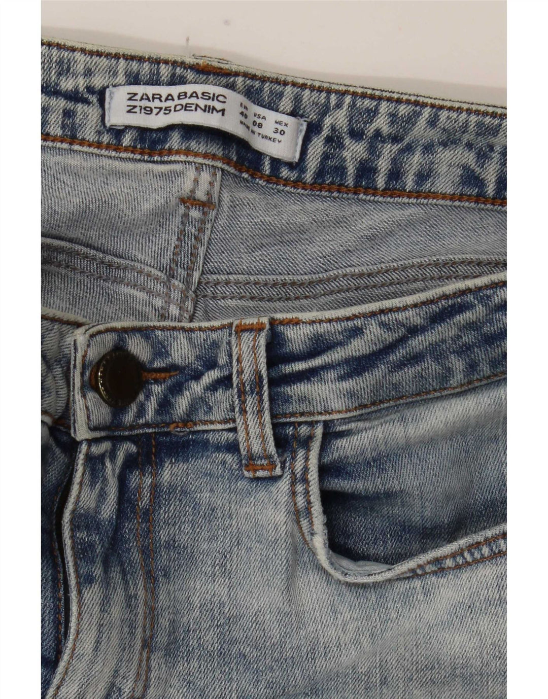 Zara Vaqueros Pitillo Mujer EU 40 Mediano W30 L29 Azul