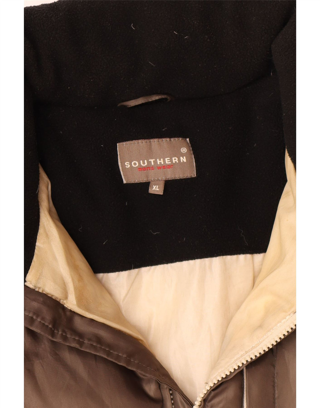 Chaqueta acolchada Southern para hombre ES 42 XL Poliéster color block marrón