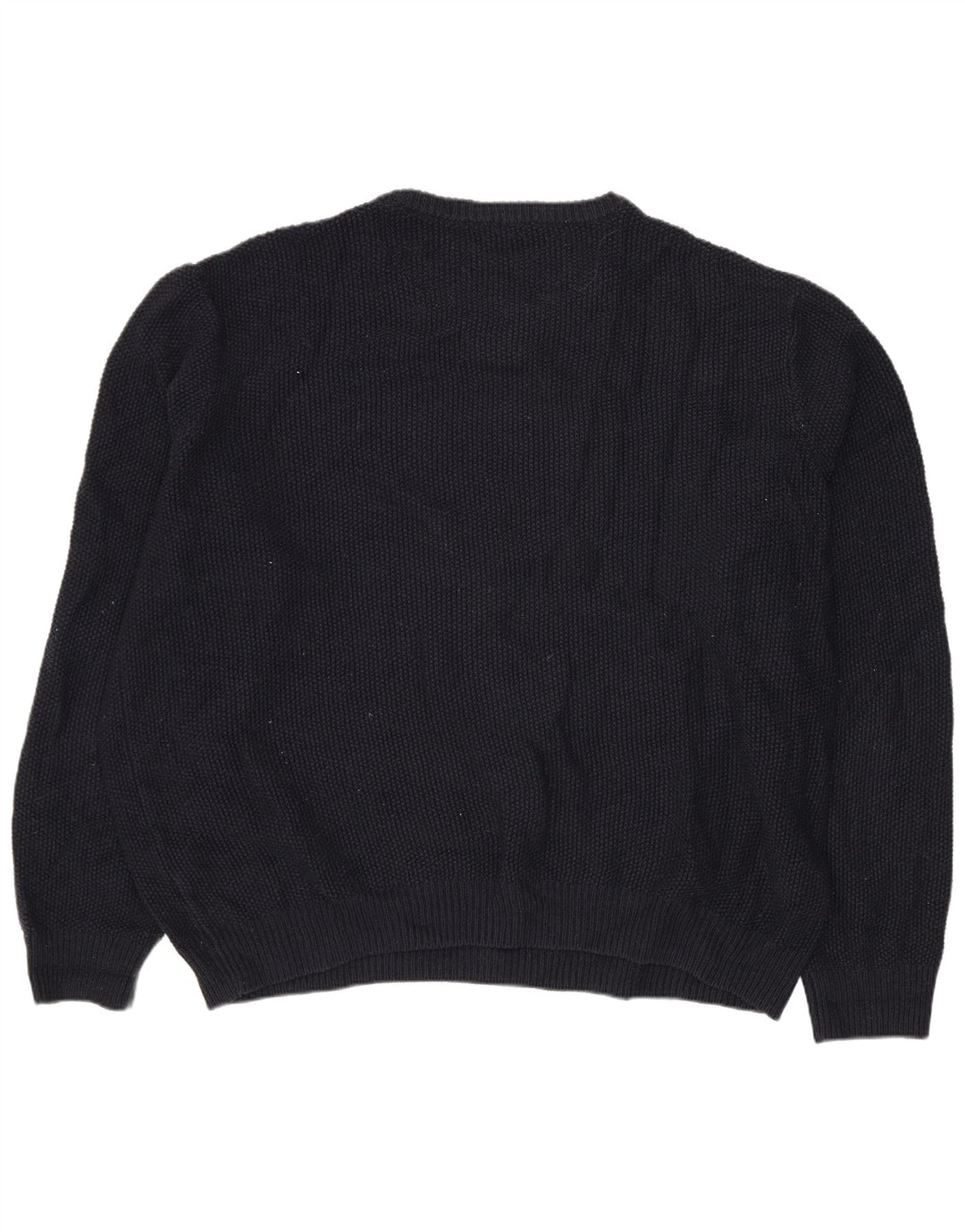 M&Co Jersey de cuello redondo para hombre, talla 2XL, acrílico azul marino
