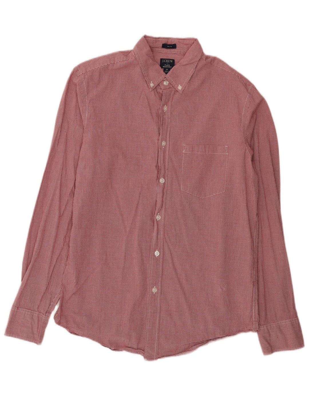J. Crew Camisa ajustada con lavado flexible para hombre de algodón a cuadros rojo medio