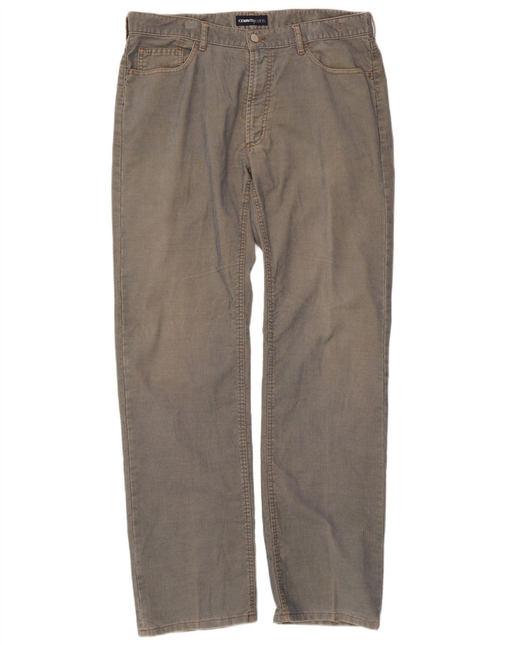 Cerruti Pantalón Recto De Pana Para Hombre W38 L34 Poliéster Azul