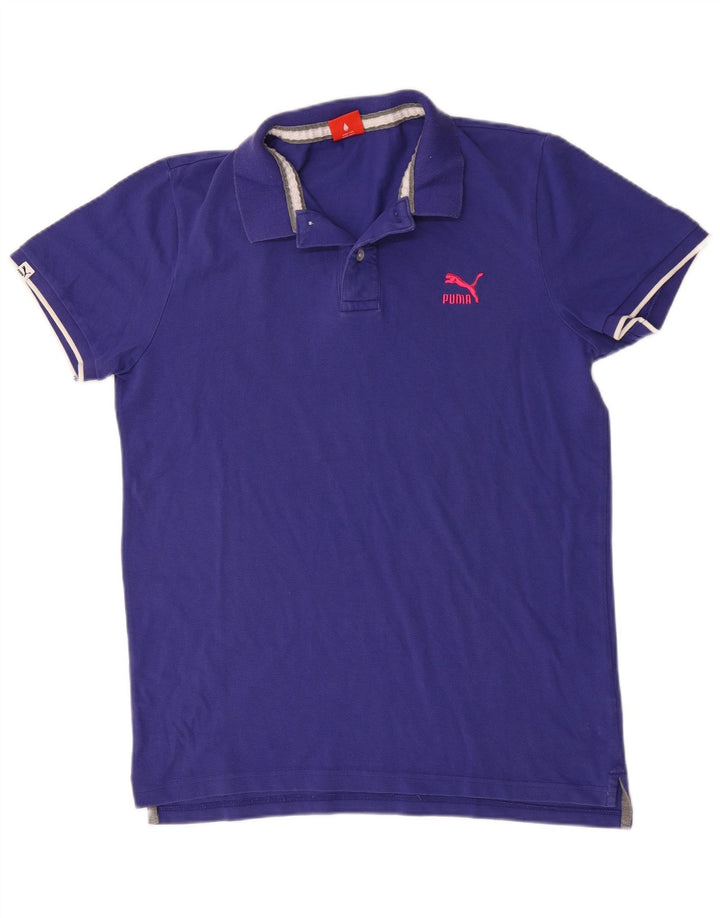 Polo Puma Hombre Algodón Azul Grande