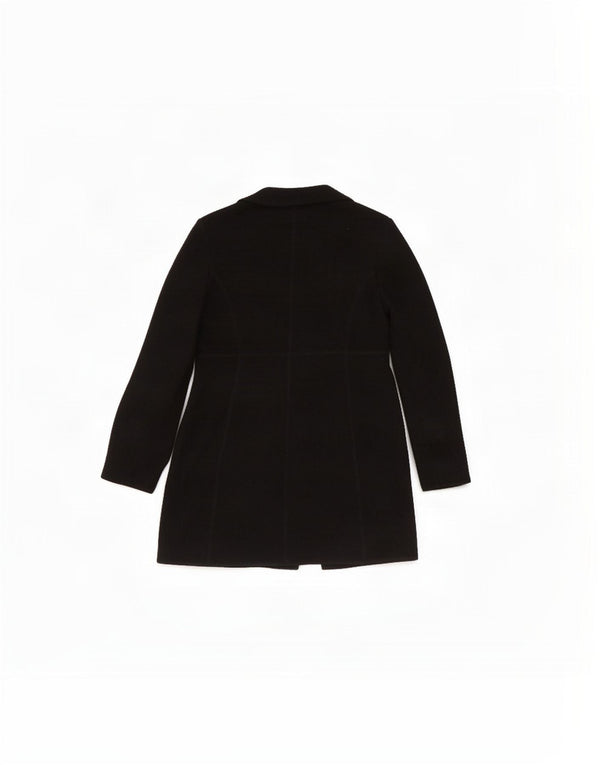 Dkny Abrigo para Mujer US 8 Mediano Lana Negra