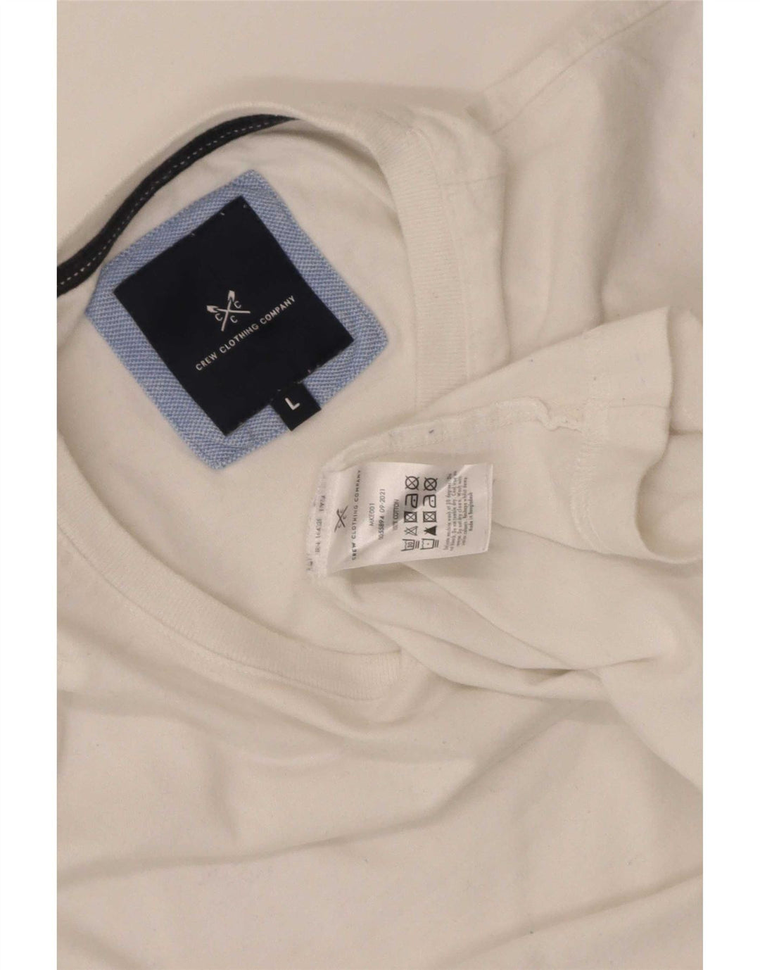 Crew Clothing - Camiseta para hombre, talla grande, algodón blanco