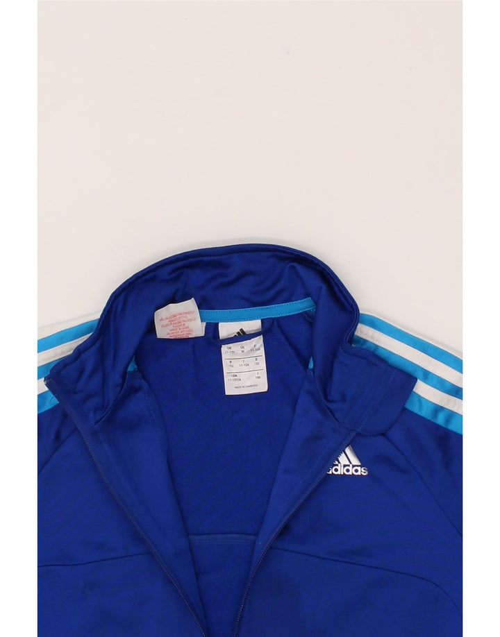 ADIDAS Boys Tracksuit Top Jacket 11-12 Years Blue Polyester Vintage Adidas and Second-Hand Adidas from Messina Hembry 