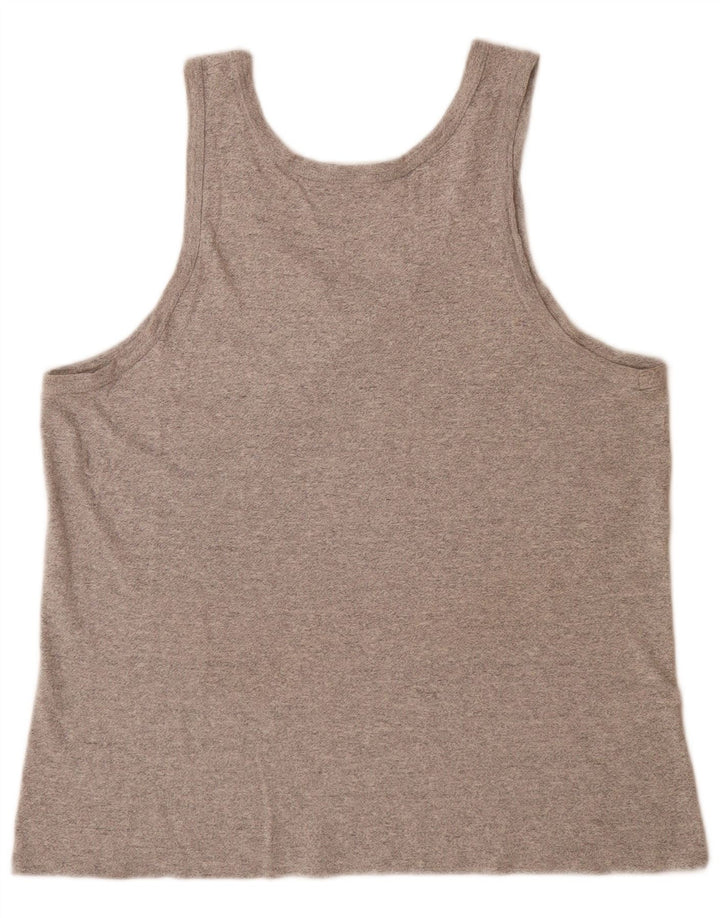 Champion Camiseta sin mangas para hombre XL Algodón moteado gris