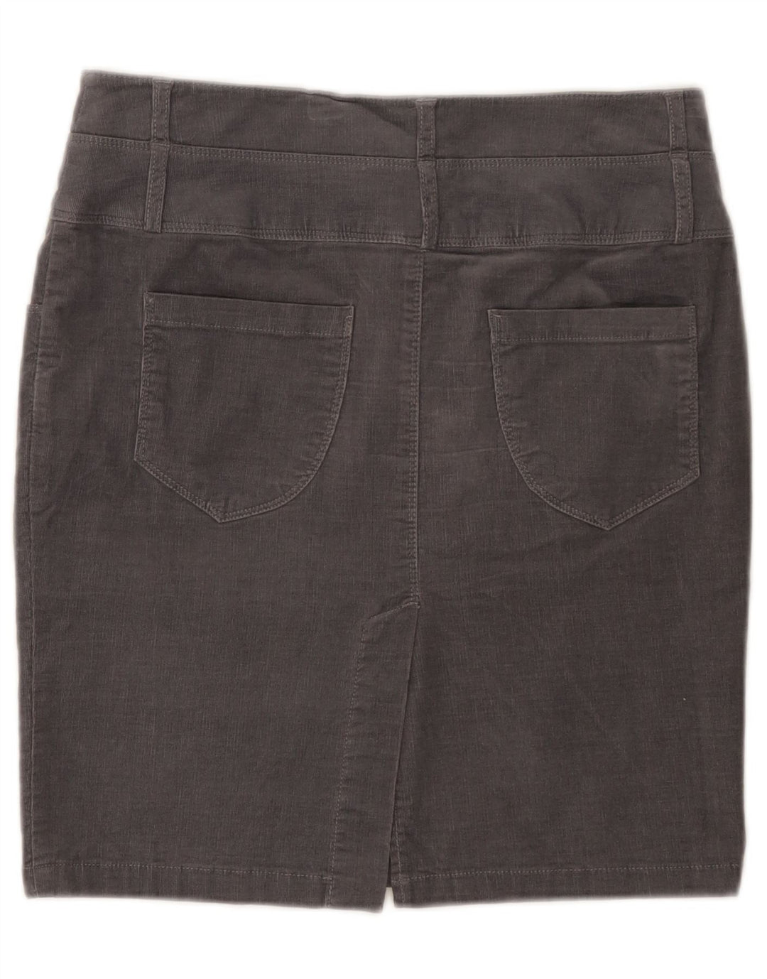 Benetton Minifalda De Pana IT 42 Medium W30 Gris Algodón