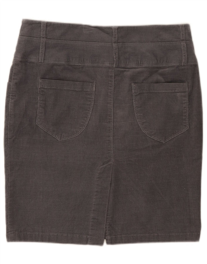 Benetton Minifalda De Pana IT 42 Medium W30 Gris Algodón