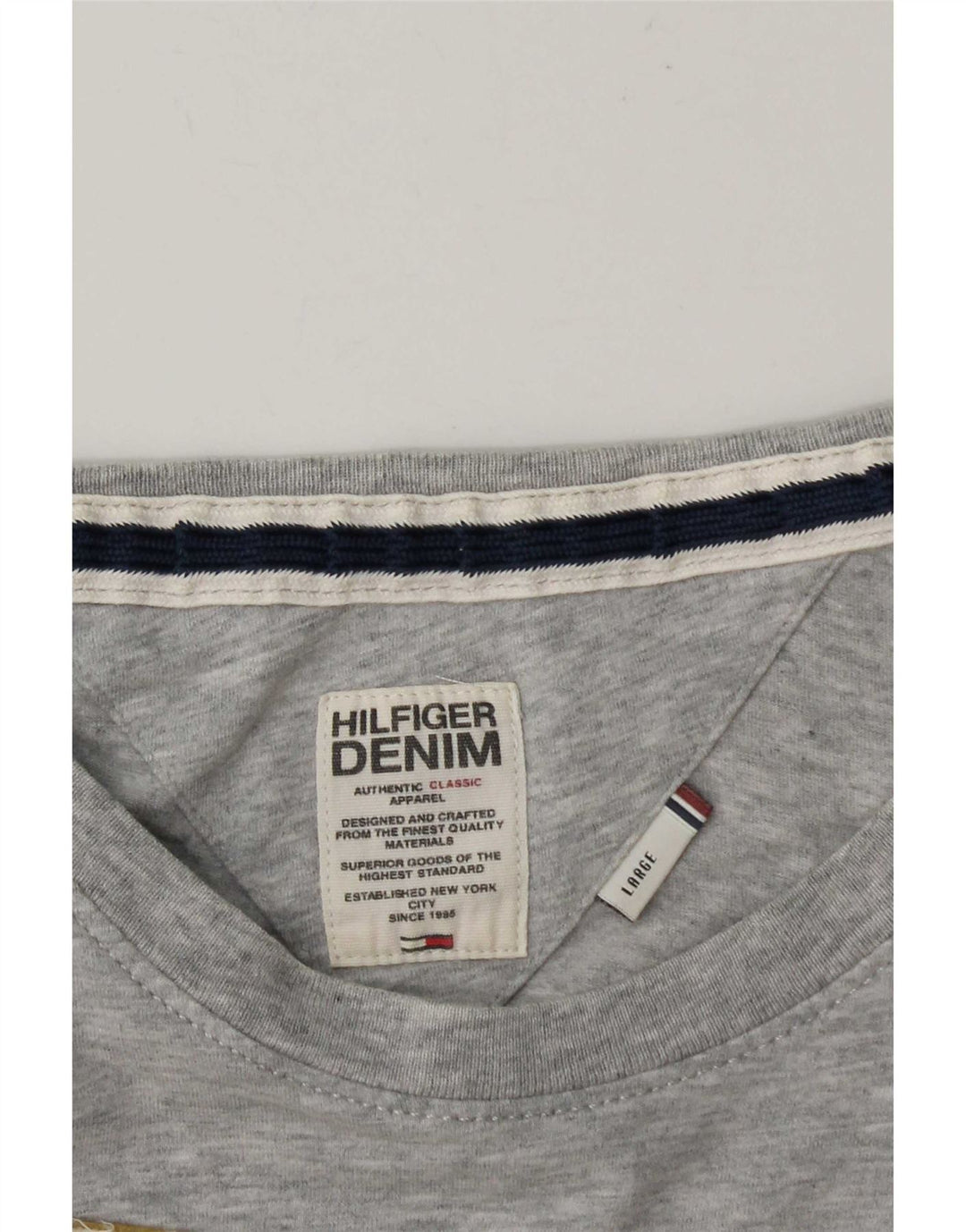 Tommy Hilfiger - Camiseta gráfica para hombre, talla grande, color gris