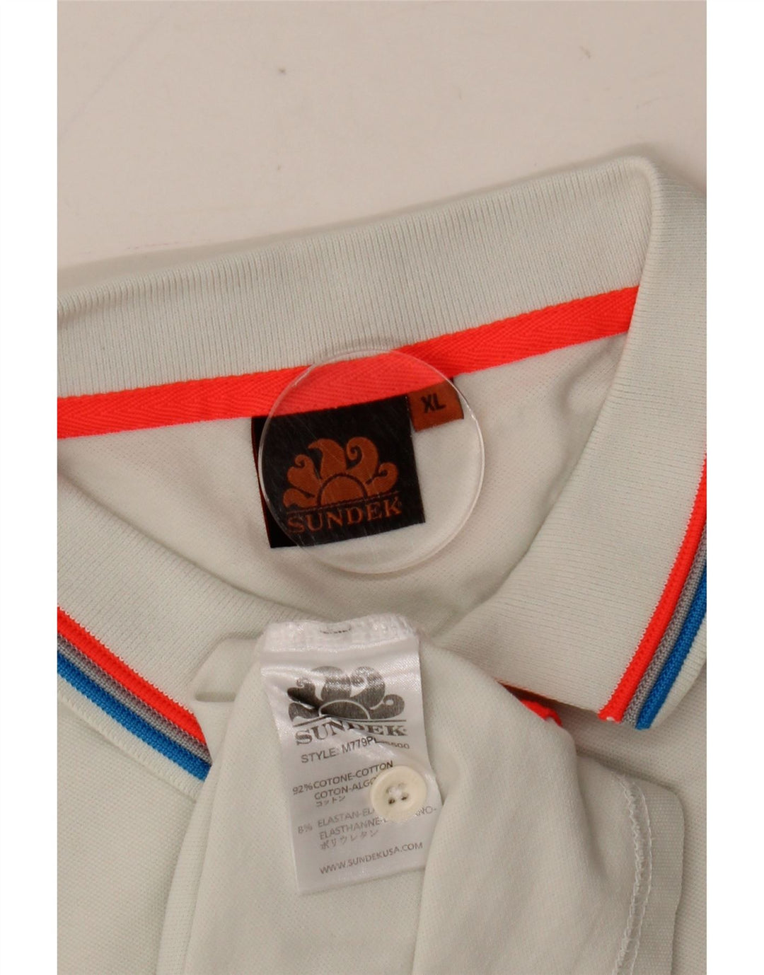 Polo Sundek Hombre XL Algodón Blanco