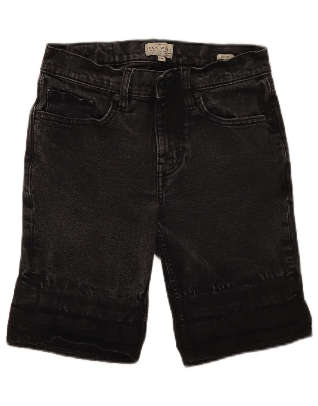 Jack Wills Pantalones cortos vaqueros ajustados para mujer W28 Medium Black